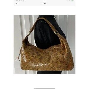 HOBO International Paulette Gold Autumn Paisley Baguette  Shoulder Purse/Bag